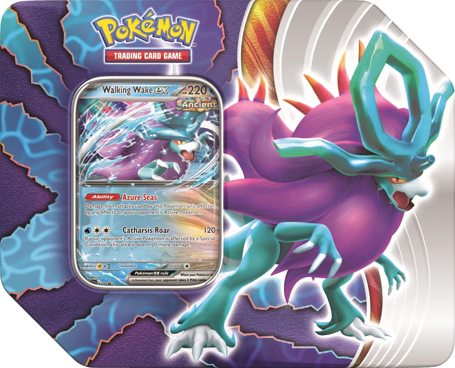 Pokemon TCG: Paradox Crash TIN: Iron Leaf EX or Walking Wake EX