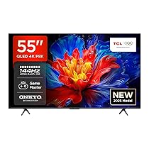 TCL 55P8K QLED 4K HDR Ultra HD 55″ QLED TV with Google TV Technology (Dolby Vision and Atmos, Motion Clarity Pro 144Hz, FreeSync, Onkyo 2.1 Audio, Google Assistant Compatible)