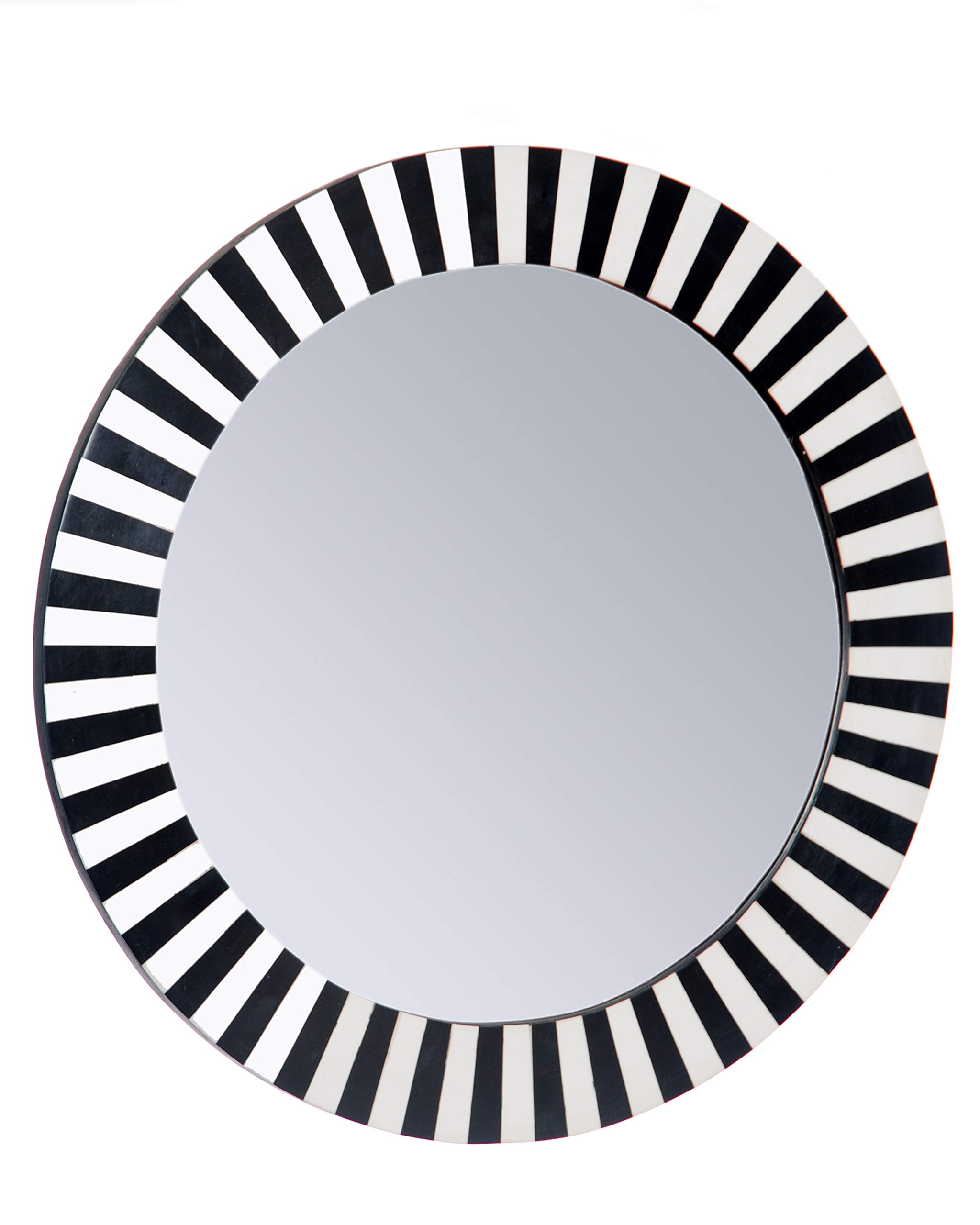 Harrow Decor Bone Inlay Work Sunburst Mirror 24'' Dia, Ref Wm 031Bi