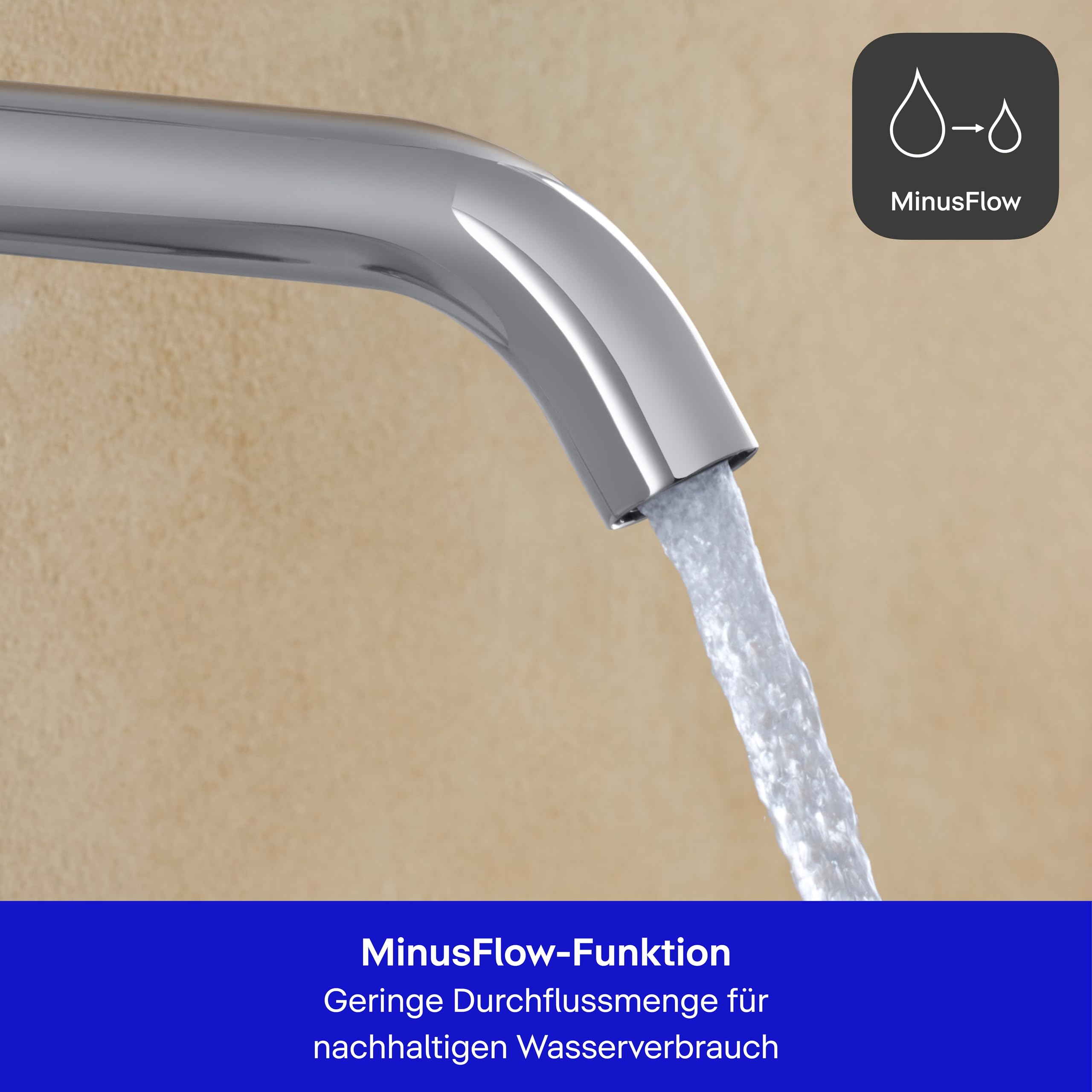 Duravit Balcoon Waschtischarmatur, Unterputz, Wasserhahn Bad, Armatur Waschbecken, Chrom