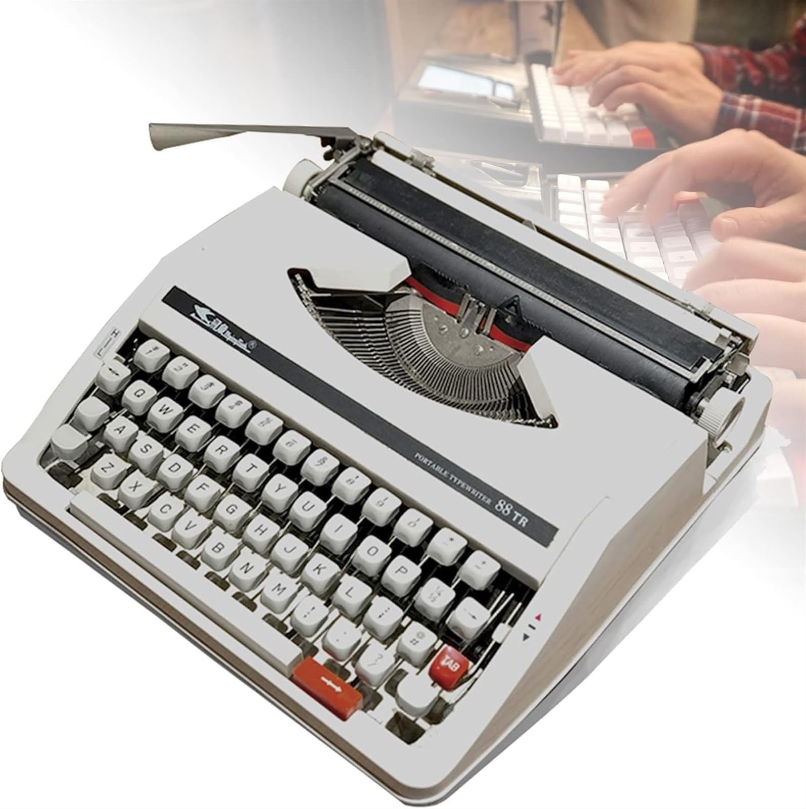 Machine à écrire vintage portable pour un flux nostalgique au bureau ou au salon