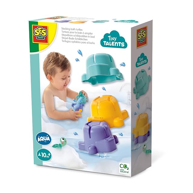 SES Creative - Tortugas para el baño para apilar, 13058
