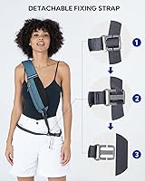 Vista 158 de WATERFLY Bolsa pequeña de senderismo: mochila cruzada para el pecho, mochila para hombres y mujeres con correa de hombro agradable a la piel Morado