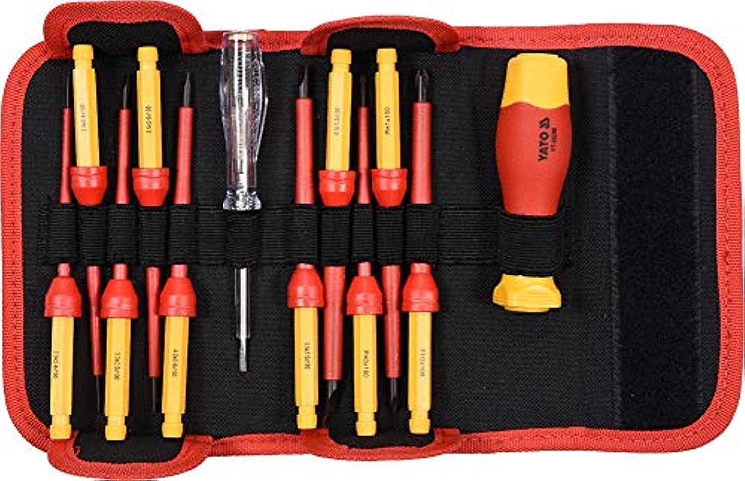 YATO VDE Screwdriver Set 12 pcs, interchangable,Certified up to 1000V (YT-28290)