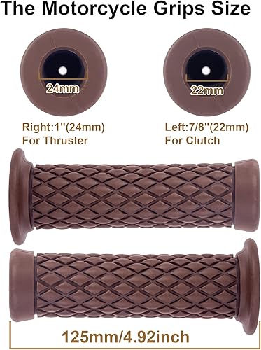Miniatura 3 de Coxotom Asas universales para motocicleta  Puños de goma antideslizantes para Harley Honda, Yamaha, Suzuki, Kawasaki, Dirt Bike
