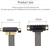 Vista 2 de SinLoon Cable de extensión PCIE 3.0, cable de extensión 36PIN 1X, tarjeta de extensión PCI Express 1X, para chasis 1U, 2U (5.9 in, negro)