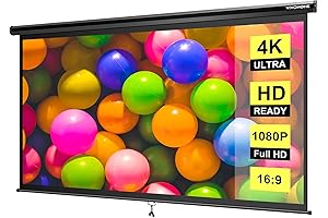 VIVOHOME 100" Pull Down Projector Screen: Ultimate Cinematic Viewing Experience