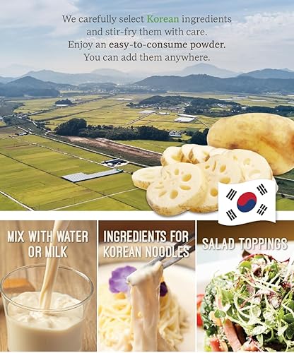 Miniatura 5 de Polvo de raíz de loto coreano contiene aminoácidos vitamina B, C arginina mucina para hornear y bebidas, 10.58 oz