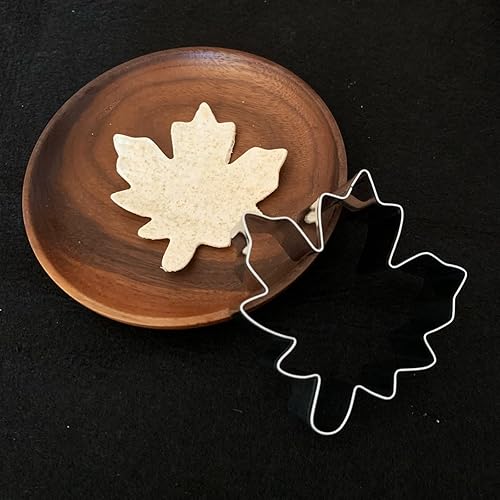 Miniatura 7 de Juego de cortadores de galletas de hoja de arce, tamaño 4 pulgadas, 3.1 pulgadas, 2.5 pulgadas, 3 piezas, cortadores de galletas de fondant