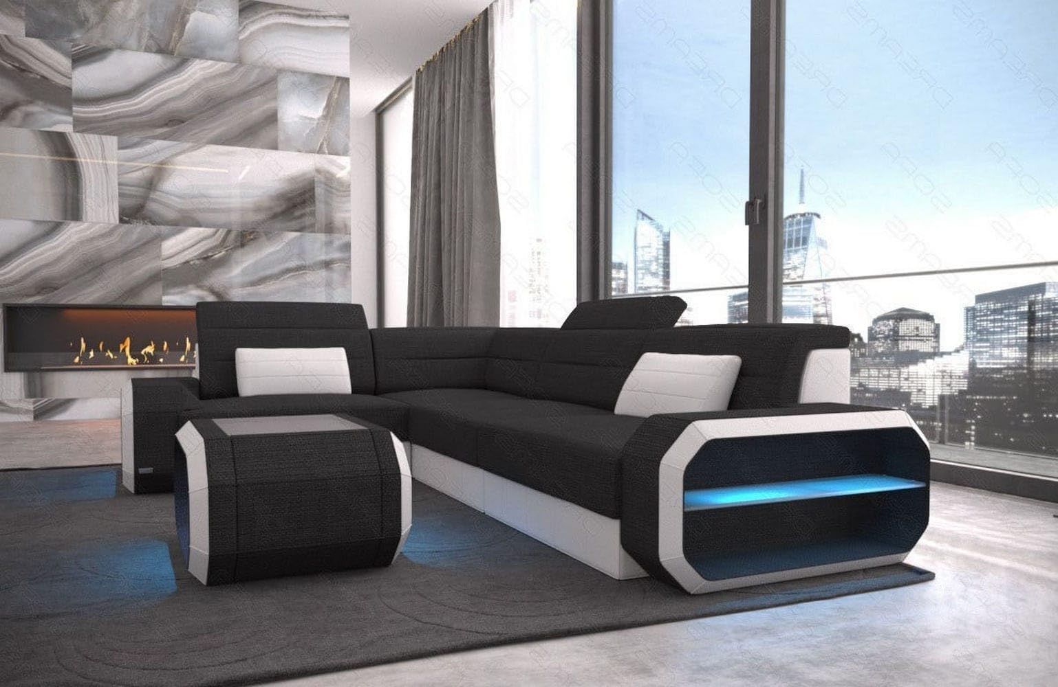 Ecksofa Verona L-Form aus Stoff