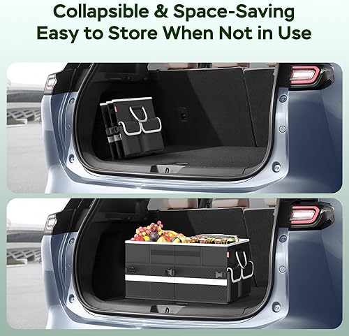 Miniatura 8 de Cooler Bag  Soft Travel Cooler Holds 45 Cans, Stays Cold for 8H & Warm for 6H  Portable Car Trunk Organizer for Camping, Beach, Picnic