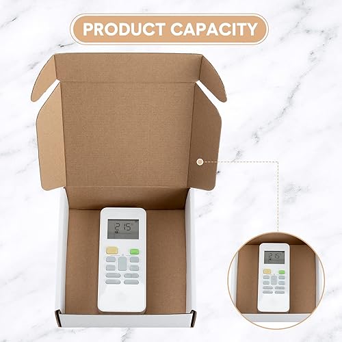 Miniatura 5 de 100 cajas de envío pequeñas de 6 x 6 x 2 pulgadas, cajas de correo de cartón corrugado para regalos de Navidad, cajas de correo de cartón corrugado