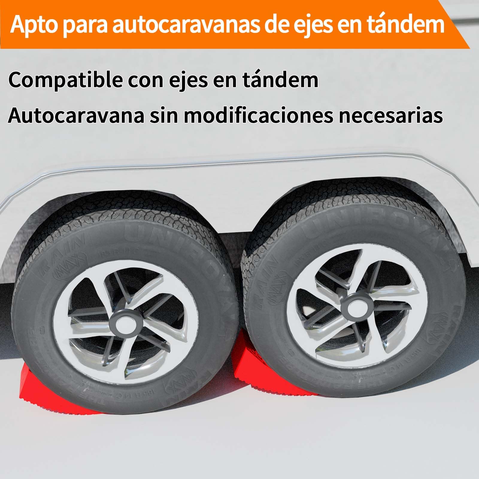 OULEME Bloques de nivelación para Caravana, 2 Paquetes, Nueva versión Incluye 2 rampas niveladoras curvadas, 2 cuñas, 2 Alfombrillas de Goma, 1 Nivel de Burbuja en T, 1 Bolsa de Transporte para