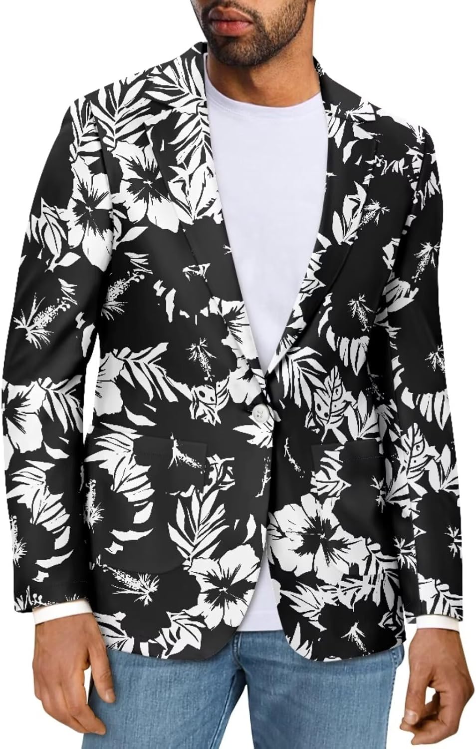 TOADDITDO Men's Casual Sport Coat Lightweight Wedding Blazer One Button Business Suit Jackets for Dinner,Prom,Party