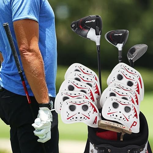 Miniatura 3 de mytag Cubiertas para palos de golf, máscara de hockey, cubierta para la cabeza del conductor, cubierta híbrida de madera de Fariway  Fundas de