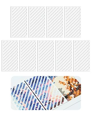 Foreveryoung Diamond Painting Zigzag Rulers – 9 PCS Diamond Art Tools and Accessories for Beginners, Fits Square Kits for Adults, Keeps Drills Aligned