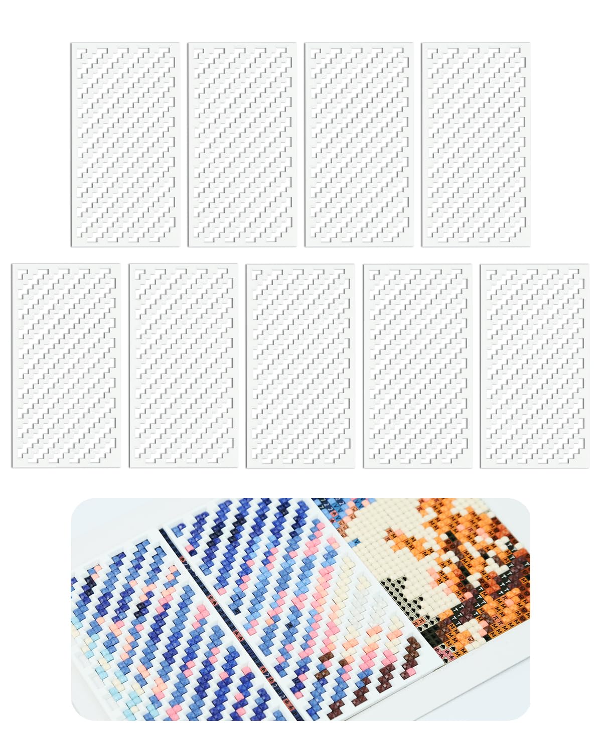 Amazon.com: Foreveryoung Diamond Painting Zigzag Rulers – 9 PCS