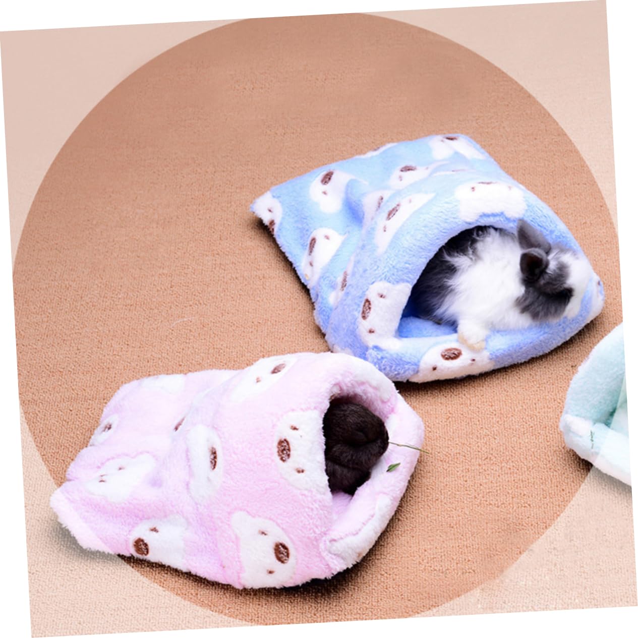 Supvox 3stücke Kleintier Schlafsack Aus Fleece Kleines Hamsterhaus Für Winter Gemütliches Nest Für Meerschweinchen Chinchilla Igel Und Eichhörnchen