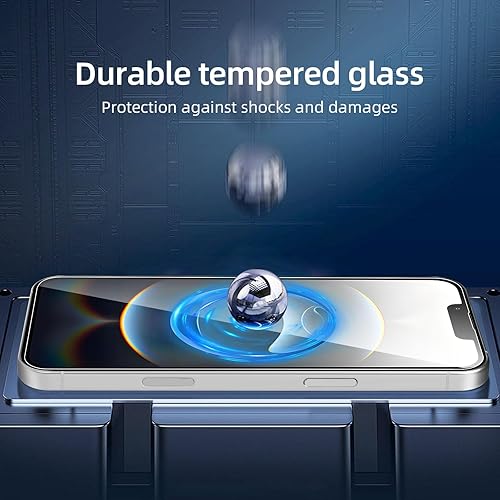 Miniatura 143 de NEW'C - Paquete de 3 protectores de pantalla para iPhone 14, iPhone 13, iPhone 13 Pro (6.1 pulgadas), protección mejorada de vidrio templado