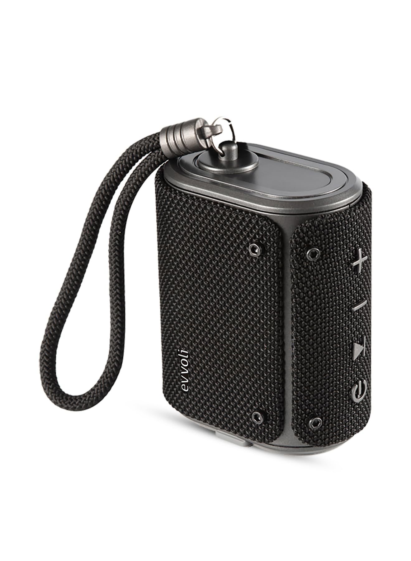 evvoli 5 Watts water-resistant indoor & outdoor Bluetooth speaker with a built-in microphone -EVAUD-MB5A, Black