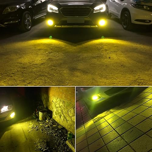 Miniatura 7 de PHINLION PSX24W 2504 Bombillas LED amarillas antiniebla de 3800 lúmenes, superbrillantes, CSP 12276, repuesto para lámparas antiniebla de automóvil,