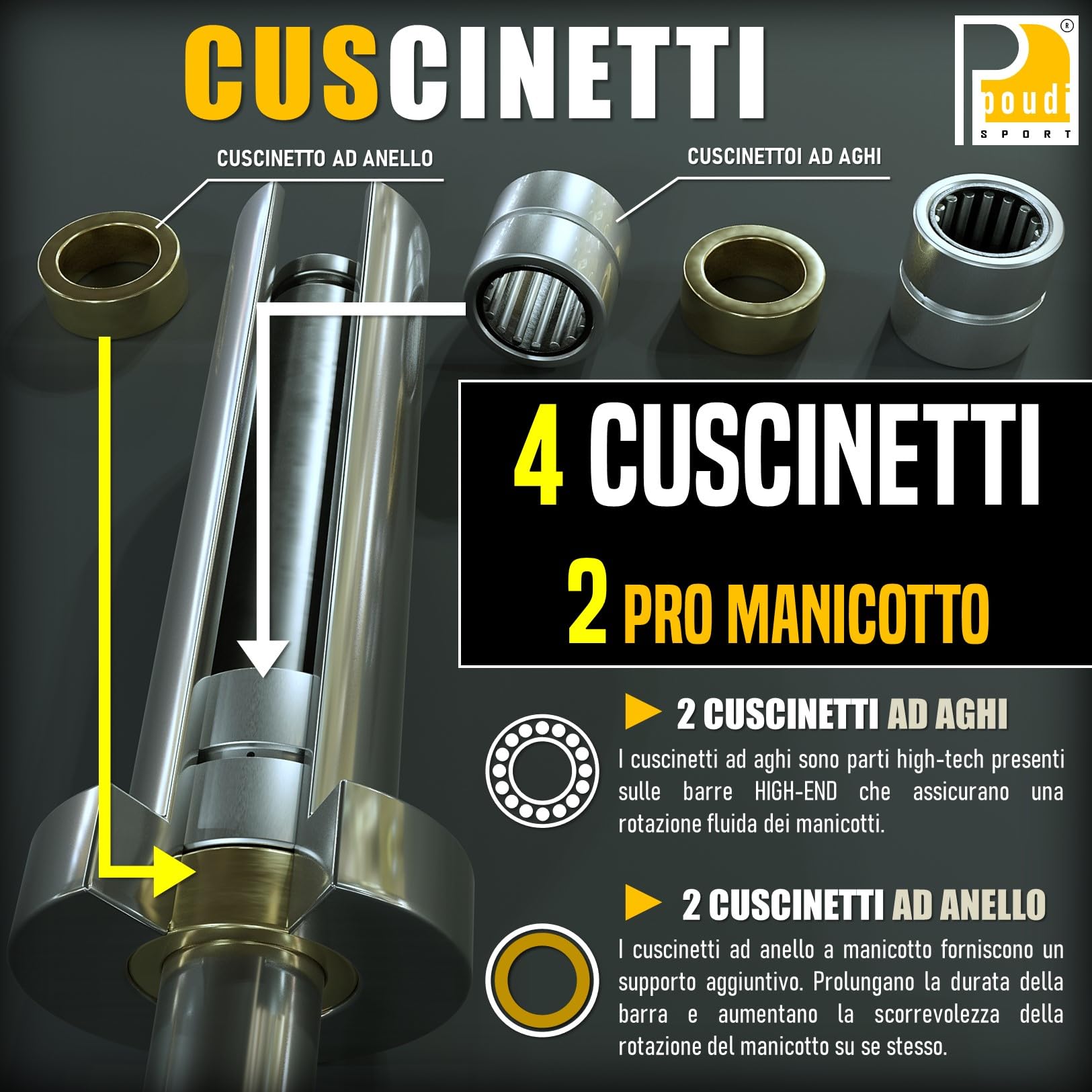 1 EZ curl barra bilanciere in acciaio cromato 120cm – 10kg - Ø 50mm | Carica massima : 182kg | 2 Morsetti per bilanciere