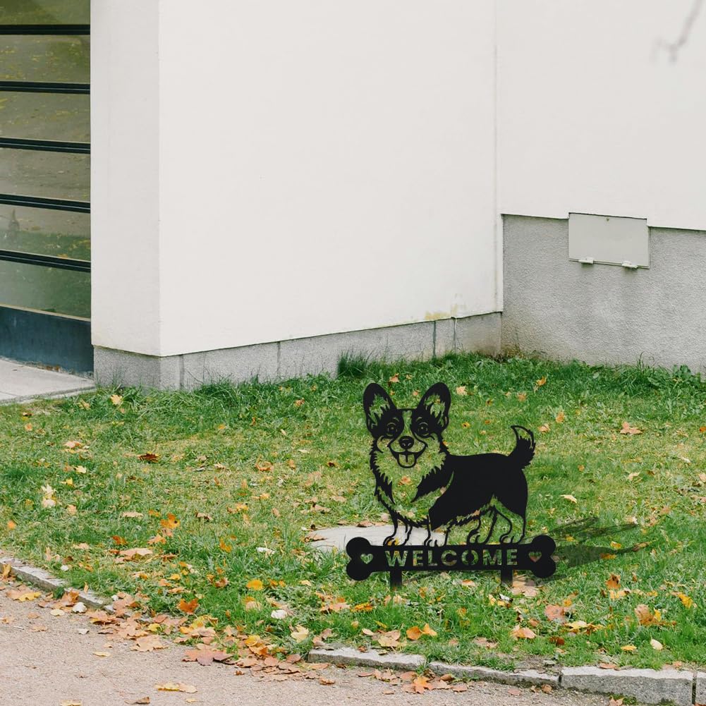 WADORN Dog Breed Welcome Metal Decorative Garden Stakes - Image 2