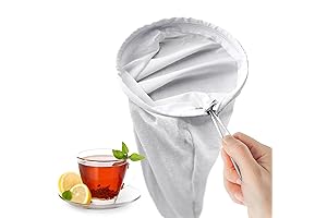 5.3 Inch Thai Tea Strainers for Loose Tea - Reusable Coffee Filter Cloth Strainer