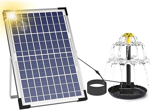 Lewisia Kit de bomba de agua solar de 10 W, función de agua de estanque DIY, piscina, jardín, patio, hidroponía, acuicultura, baño de pájaros, bomba