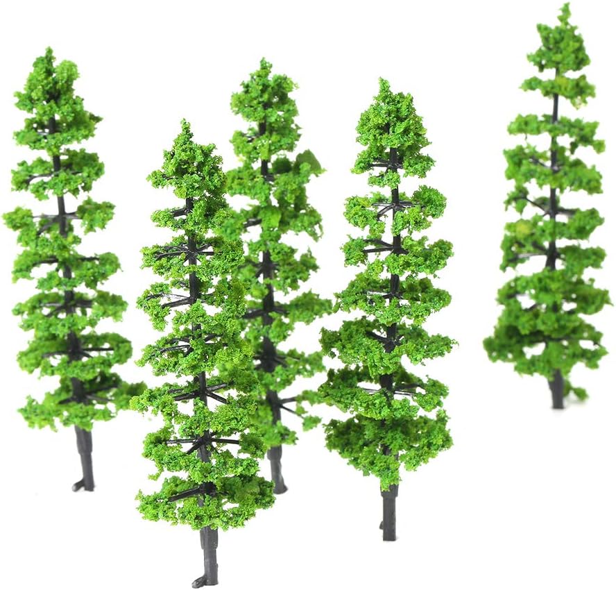10 Pcs Model F Tree Plastic ature Landscape Scenery Train Railways Layout Rainrest Trees Scale 1:100-1:150