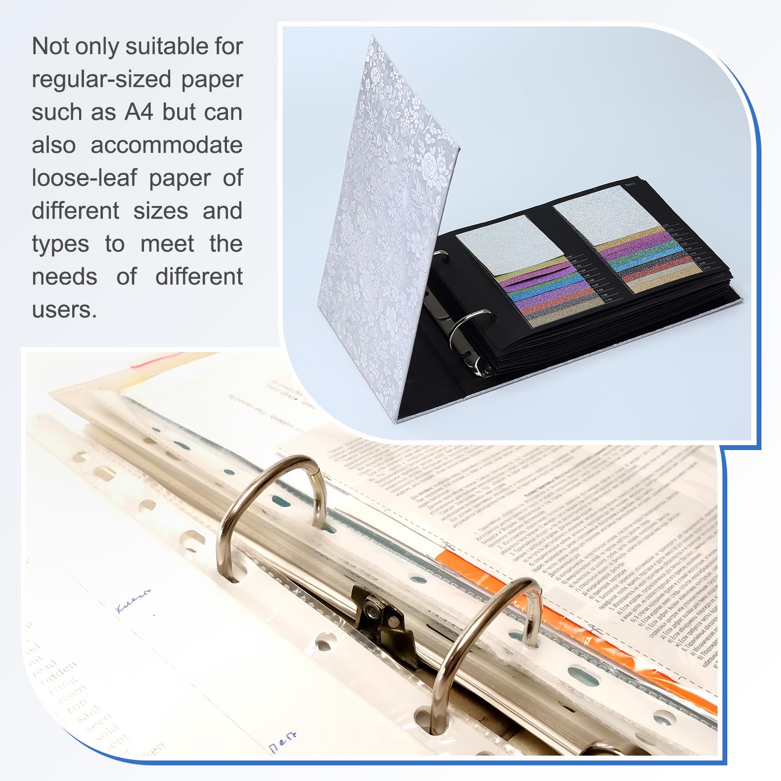 PATIKIL A4 3 Anneaux Mécanismes Reliure, 4 Set 1.5" D Anneau