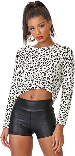 Cemi Ceri J2 Love - Pantalones cortos de cuero sintético para mujer