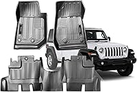 Vista 14 de Vanseno Alfombrillas de carga para Jeep Wrangler JK 2007-2018 de 2 puertas, alfombrillas traseras para maletero de automóvil, accesorios para todo