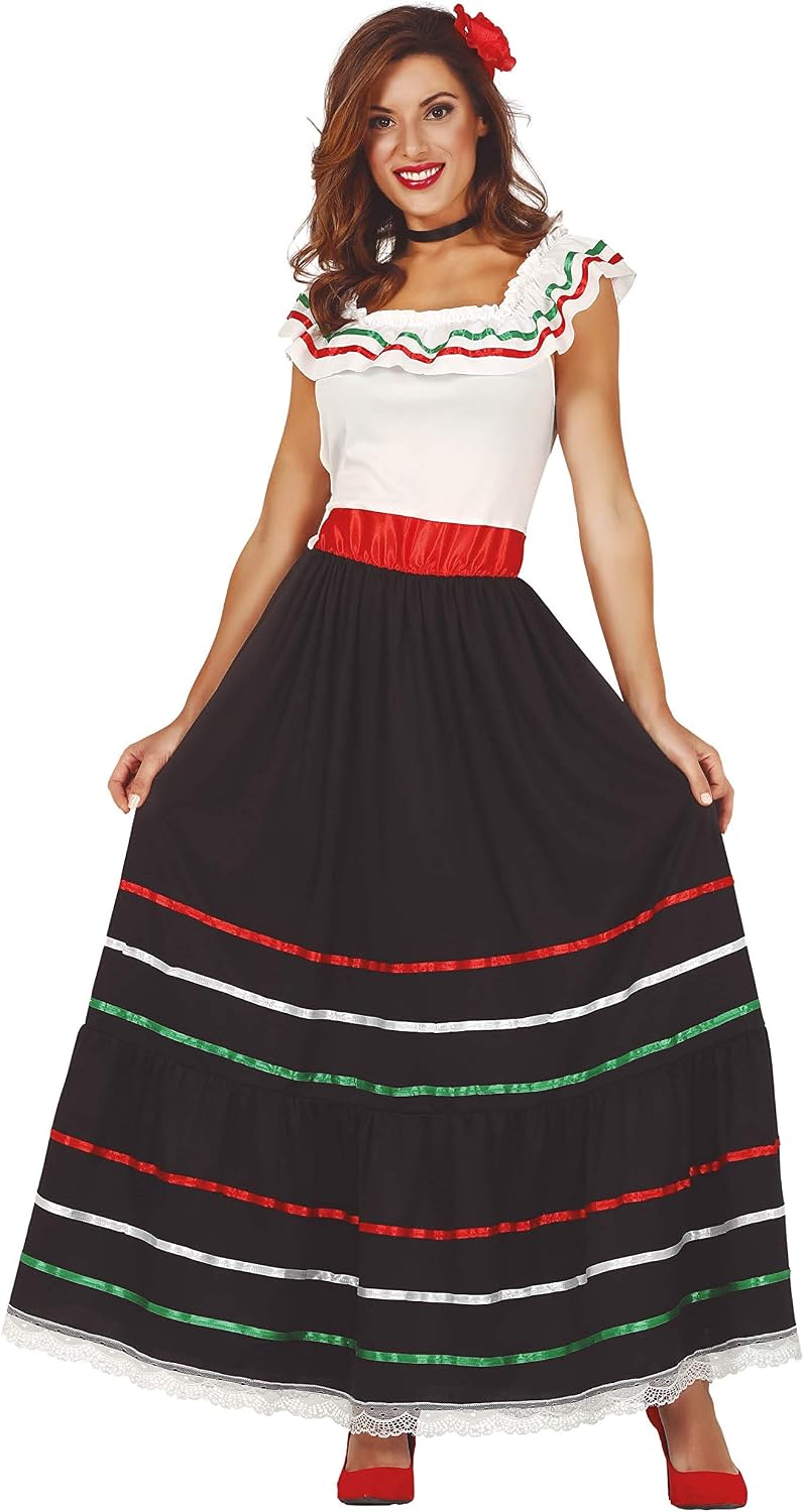 Womens Mexican Lady Dress Adult Costume Female Uk Size 12 14 Halloween main image 1