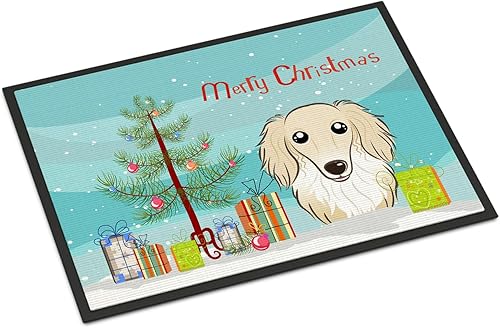 Miniatura 94 de Caroline's Treasures BB1449JMAT - Tapete de bienvenida de carlino negro, 24 x 36 pulgadas, tapete azul para puerta delantera, para interiores