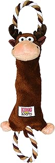 Tugger Knots Moose - Tug of War Dog Toy, Minimal Stuffing and Looped Ropes for added Strength - For Medium/Large Dogs