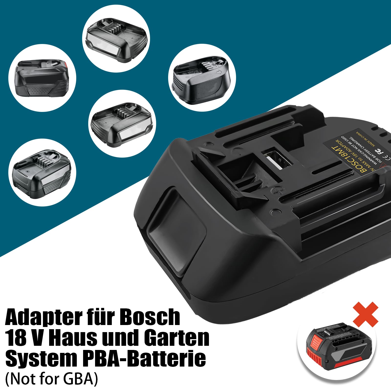 ORIGINAL BOSCH PBA 18 V 3,0 Ah Lithium Ionen Akku Netzteil für alle 18