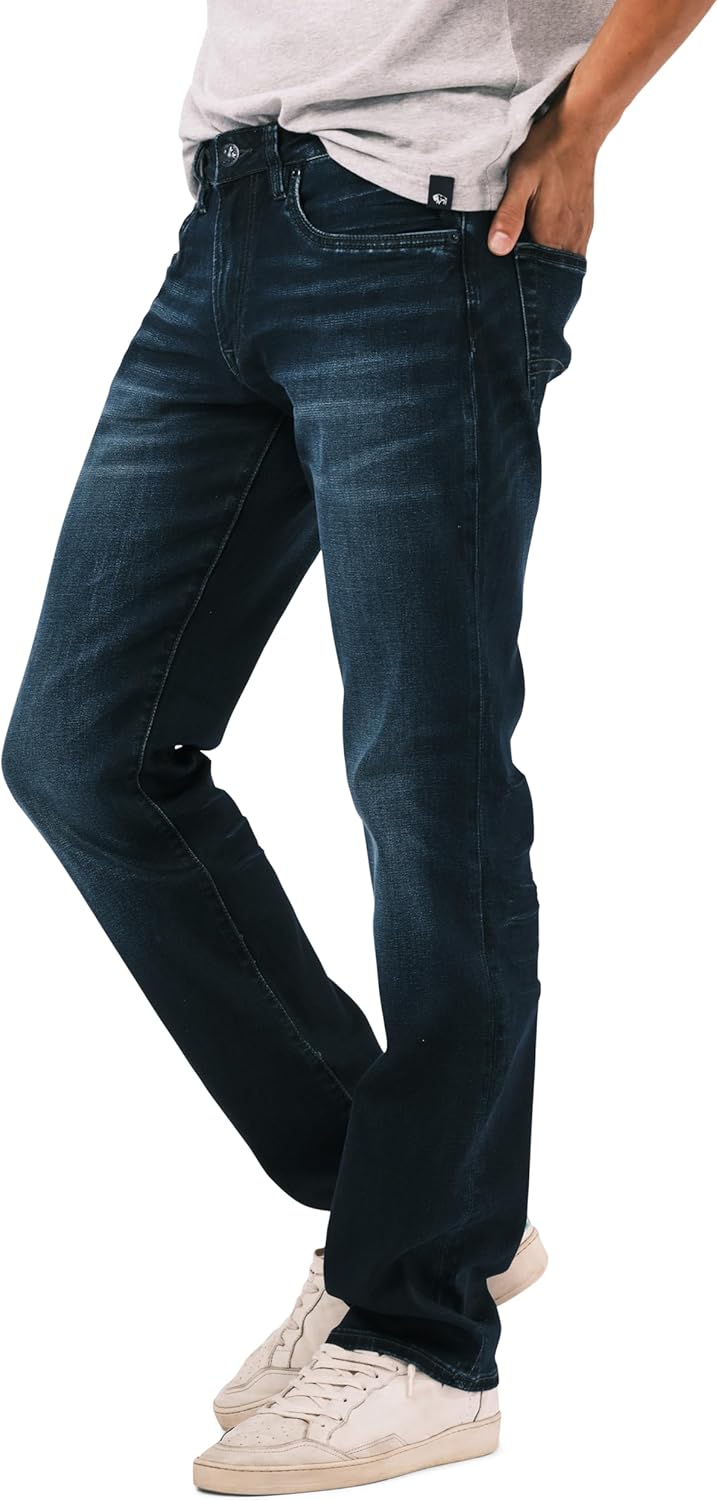 Buffalo David Bitton Men's Straight Six Jeans, Veined and Crinkled - Image 2