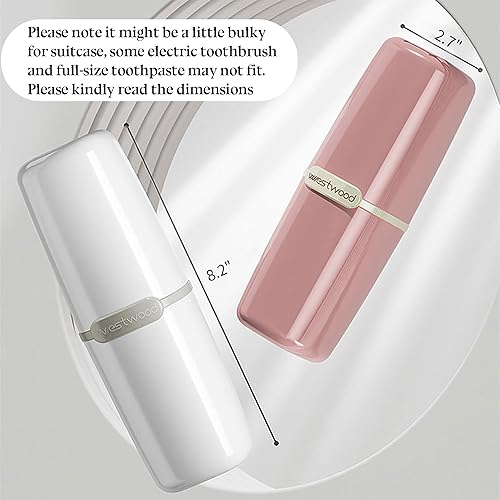 Miniatura 2 de Estuche de viaje para cepillo de dientes verde, portátil, para cepillo de dientes y pasta de dientes, contenedor organizador con taza de enjuague