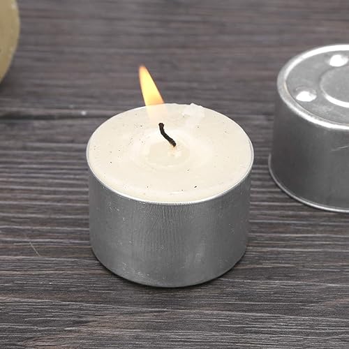 Miniatura 8 de Aislor Tazas de té a granel, latas de velas de candelita, paquete de 50, plata plateada, talla única