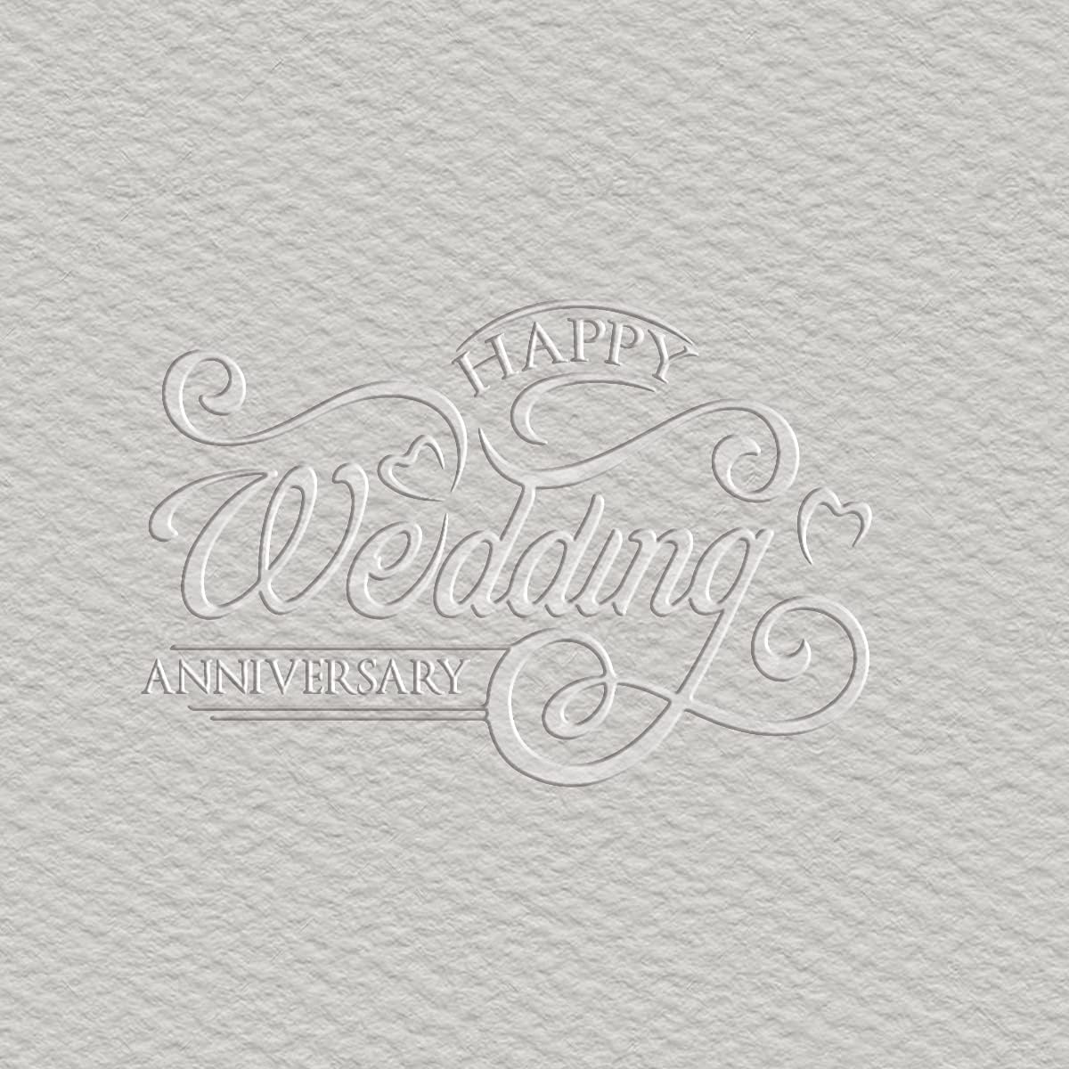 Trodat Happy Wedding Anniversary Embosser - Hand-Held Embossing Stamp - Seal Embosser Best for Books, Envelopes, Napkins