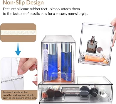 Large Clear Plastic Stackable Storage Drawers