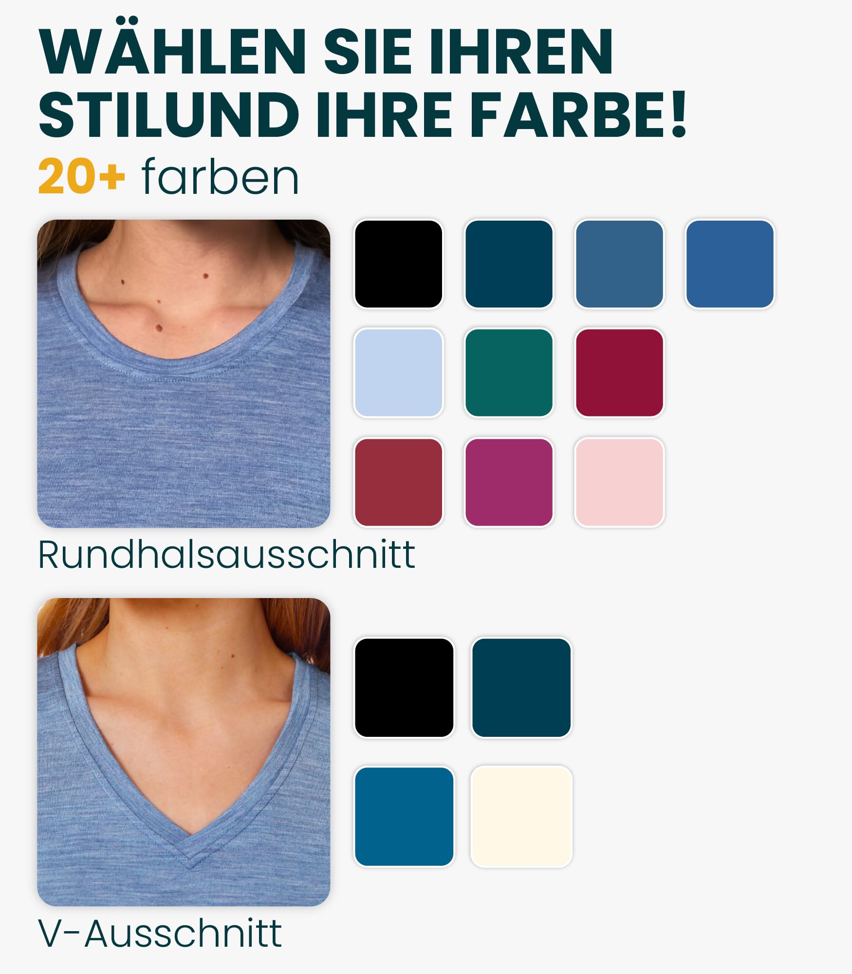 Merino Damen Sport Shirt (XL, Denim)