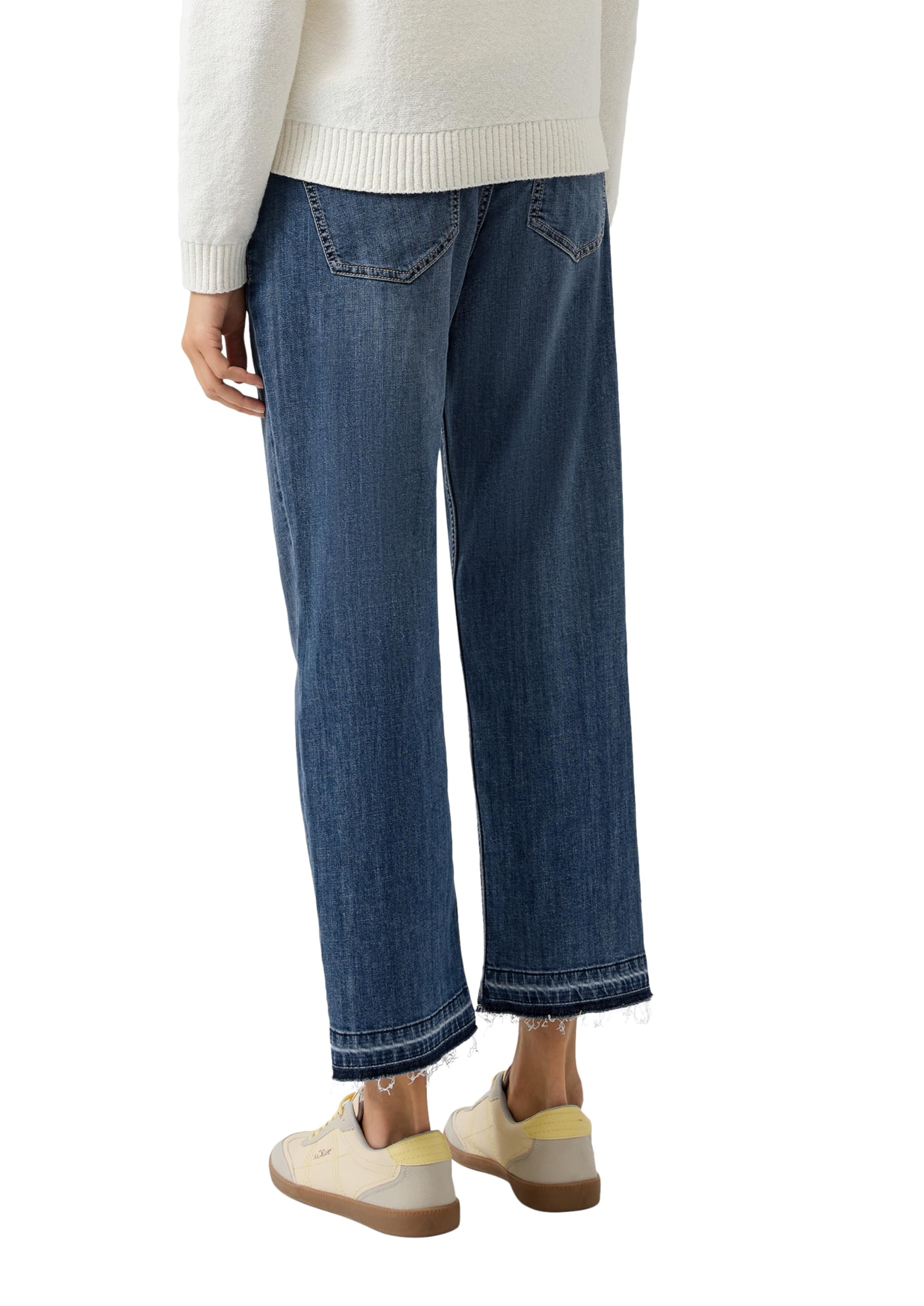 s.Oliver Cropped Jeans Karolin: Regular Fit/Mid Rise/Straight Leg/offener Saum