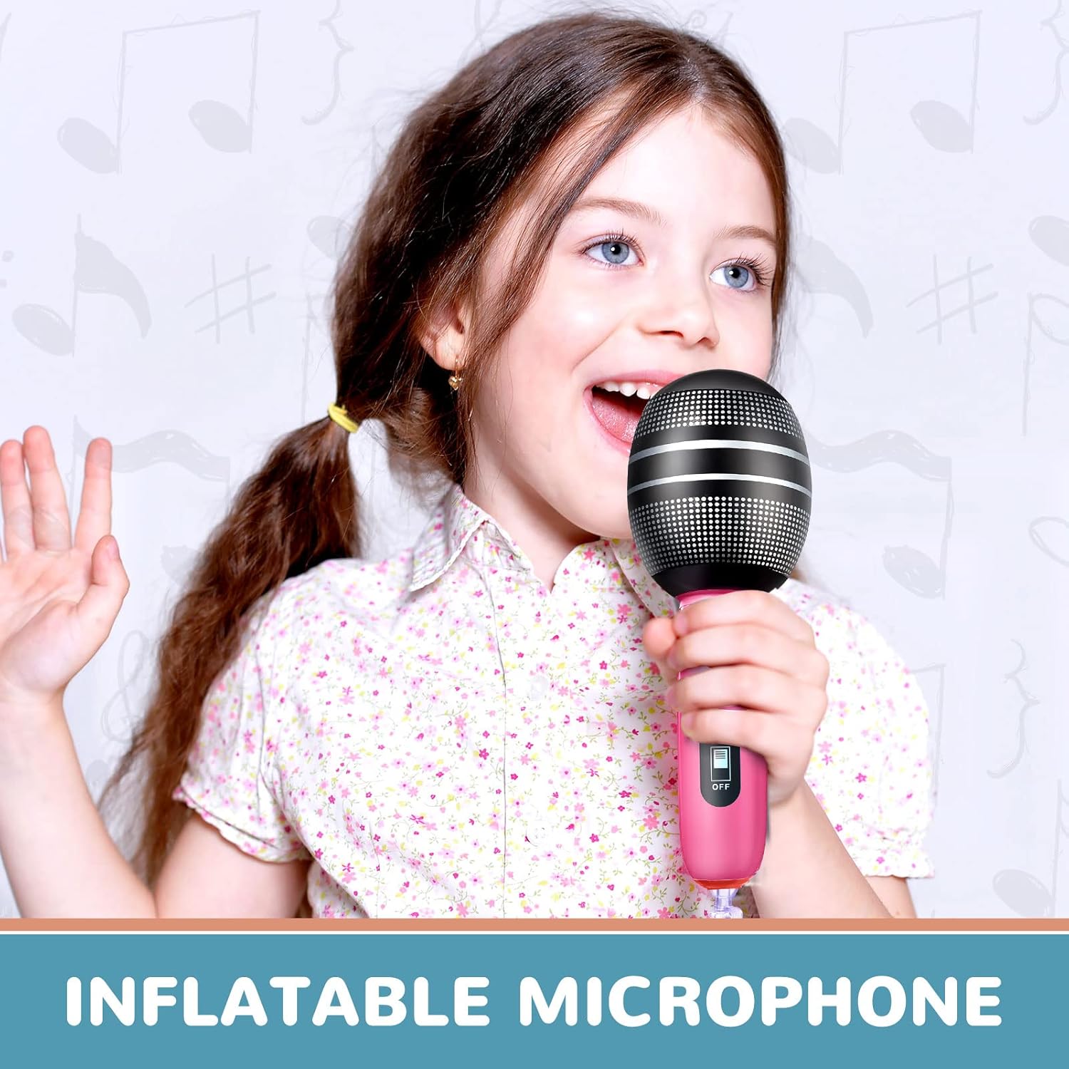 Sumind 30 Pcs Inflatable Microphones 9.4 Inch Blow up Plastic Fake Microphone Props Toys for Karaoke Musical Concert 80s 90s Singer Birthday Party Cosplay Stage Decoration Supplies(Bright Color)