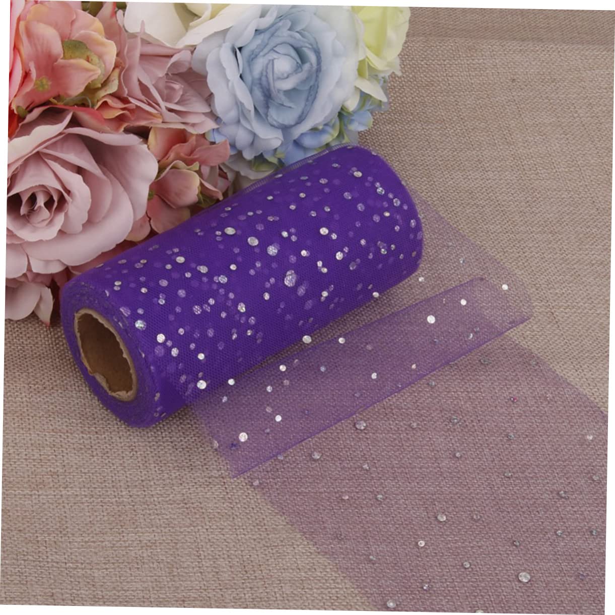 SHINEOFI Rouleau De Tulle À Paillettes 3 Pièces 1 8 M X 22 9 M Décoration De Banquet De Mariage Jupe Tutu Décoration De Fête De Mariage