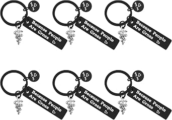 Xiahuyu 6 Pcs Veterinarian Gifts Vet Tech Keychain Veterinary Technician Keychain Veterinarian Appreciation Gifts Veterinary Nurse Assistant Gift Vet Student Graduation Gift Vet Tech Week Present