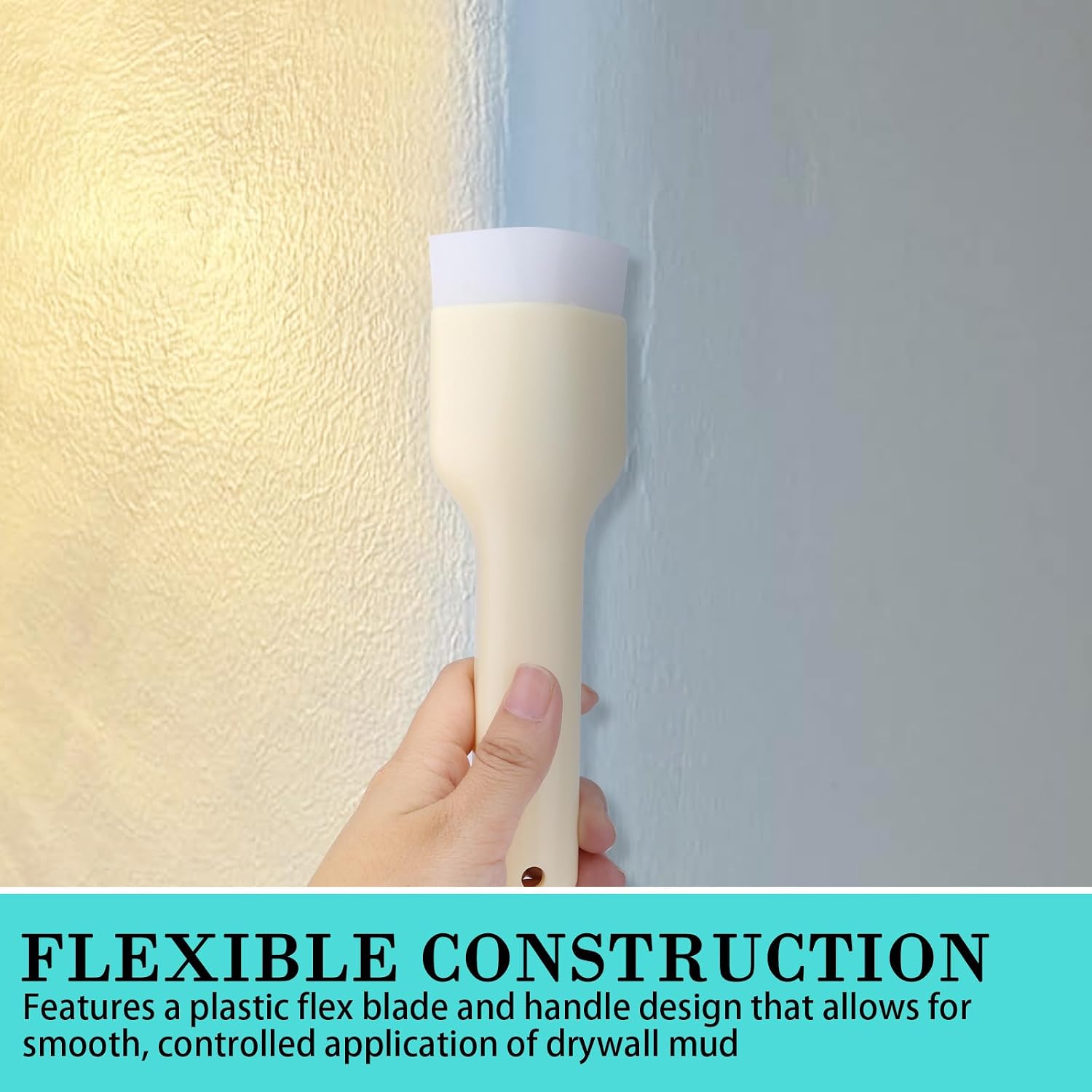 3/4" Outside Bull Nose Corner Trowel, Plastic Flex Blade and Handle | for use on outside bull nose corners, Drywall Mud Tool