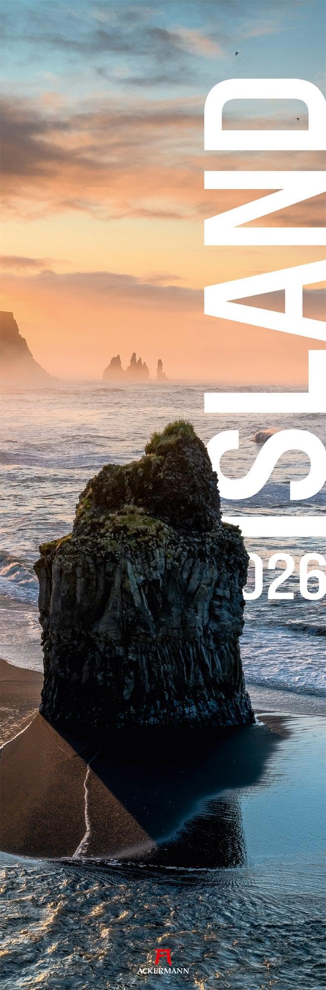 Island Vertikal Kalender 2026: Vertikaler Panorama-Kalender im schlanken Hochformat (33x100 cm) | Für Skandinavien-Fans und Weltreisende