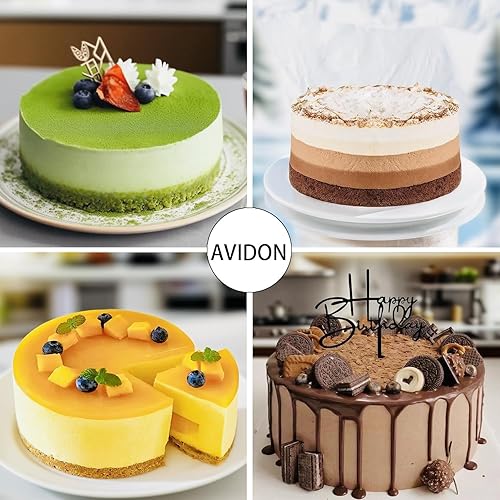 Miniatura 2 de AVIDON Moldes para pasteles de 8 pulgadas, moldes redondos de silicona para tartas de capas, pastel de queso y pastel de chocolate, antiadherentes y